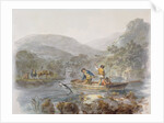 Salmon Spearing by Julius Caesar Ibbetson