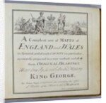 Title Page of 'A Compleat Sett of Mapps of England and Wales in General...', 1724 by Thomas Badeslade