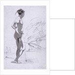 Tswana Man Holiding an Ostrich Feather Fan in a Landscape, c.1802 by Samuel Daniell