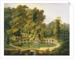 Temple, Fountain and Cave in Sezincote Park, 1819 by Thomas Daniell