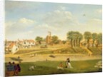 The Old Parish Church and Village, Hampton-on-Thames, Middlesex by English School