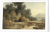 Hilly landscape with River and Cattle, c.1810 by John Glover