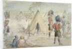 Highland Regiment in Camp by John Leech