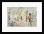 Highland Regiment in Camp by John Leech