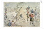 Highland Regiment in Camp by John Leech