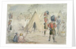 Highland Regiment in Camp by John Leech