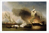 An Action off the Barbary Coast with Galleys and English Ships, c.1695 by Willem van de the Younger Velde