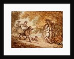 Dr Syntax bound to a tree by Highwaymen by Thomas Rowlandson