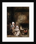 A Woman and Child by a Hearth, 1842 by William Evans
