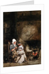 A Woman and Child by a Hearth, 1842 by William Evans