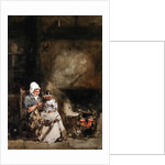 A Woman and Child by a Hearth, 1842 by William Evans