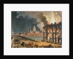 Fire in London by T. & Pugin A.C. (1762-1832) (after) Rowlandson