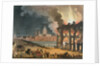 Fire in London by T. & Pugin A.C. (1762-1832) (after) Rowlandson