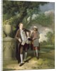 A Young Man with his Indian servant holding a portfolio by John Hamilton Mortimer
