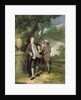 A Young Man with his Indian servant holding a portfolio by John Hamilton Mortimer
