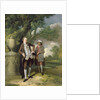 A Young Man with his Indian servant holding a portfolio by John Hamilton Mortimer