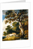A wooded landscape with cattle and herdsmen by Gainsborough Dupont