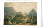 Mountainous landscape with river by Samuel Davis