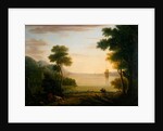Classical landscape with figures and animals, Sunset, 1754 by John Wootton