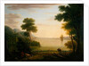 Classical landscape with figures and animals, Sunset, 1754 by John Wootton