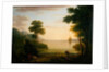 Classical landscape with figures and animals, Sunset, 1754 by John Wootton