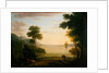 Classical landscape with figures and animals, Sunset, 1754 by John Wootton
