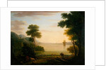 Classical landscape with figures and animals, Sunset, 1754 by John Wootton