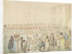 A Review of the Northamptonshire Militia at Brackley, Northants by Thomas Rowlandson