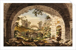 Ruins at Pergamon, probably of tthe Amphitheatre, c.1750 by Giovanni Battista Borra