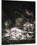 Banquet Piece with Lobsters, Fish and Cat by Robert Robinson