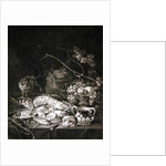 Banquet Piece with Lobsters, Fish and Cat by Robert Robinson