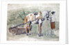 Man with a horse harnessed to a roller by Sawrey Gilpin