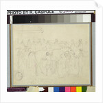 Rubbing down a horse in a paddock at a racetrack by Sawrey Gilpin