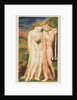 A nude woman looking down at a half-grown boy by William Blake