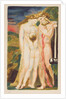 A nude woman looking down at a half-grown boy by William Blake