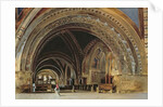The Interior of the Lower Basilica of St. Francis of Assisi, 1839 by Thomas Hartley Cromek