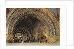 The Interior of the Lower Basilica of St. Francis of Assisi, 1839 by Thomas Hartley Cromek
