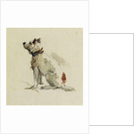 A Terrier, sitting facing left by Peter de Wint
