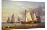 Dutch Fishing Boats at Anchor in an Estuary, c.1850-60 by William Joy