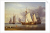 Dutch Fishing Boats at Anchor in an Estuary, c.1850-60 by William Joy