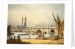 London Bridge and the Monument, c.1795 by Francis Nicholson
