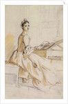 Portrait of a Lady at a Drawing Table by Paul Sandby