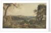 Castle above a River, Woodcutters in the Foreground by Peter de Wint