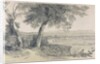 Campagna of Rome from Villa Mattei, from Views in Rome and its Environs, 1841 by Edward Lear