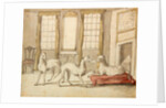 Three Greyhounds in a room by Pieter Casteels