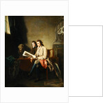 Portrait of a Man and a Boy looking at Prints, c.1765-70 by John Hamilton Mortimer