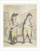 A Bookmaker and his client outside the Ram Inn, Newmarket by Thomas Rowlandson