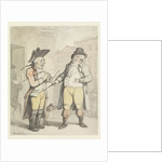 A Bookmaker and his client outside the Ram Inn, Newmarket by Thomas Rowlandson