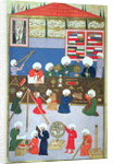 Takyuddin and other astronomers at the Galata observatory founded in 1557 by Sultan Suleyman by Turkish School