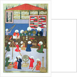 Takyuddin and other astronomers at the Galata observatory founded in 1557 by Sultan Suleyman by Turkish School